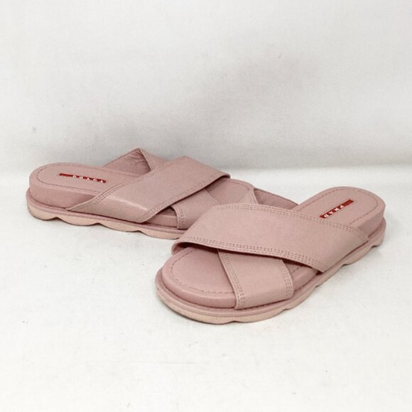 *ON SALE* Prada #54426 Platform Slides Size 36.5 - Picture 1 of 8